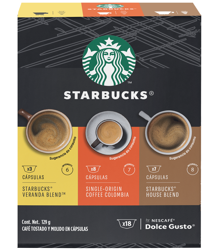 STARBUCKS® VARIEDADES TAZA NEGRA (18 CÁPSULAS)