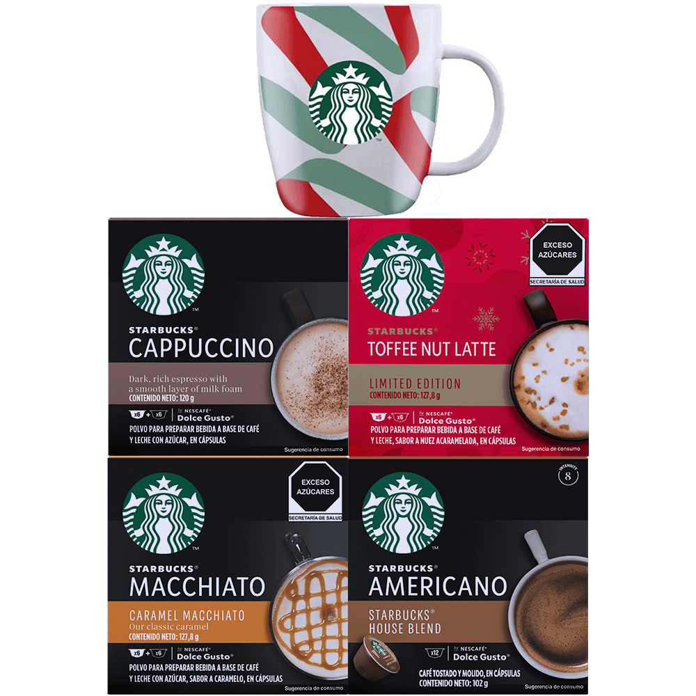 Starbucks® Toffee Nut + 3 Pack + Taza Navideña