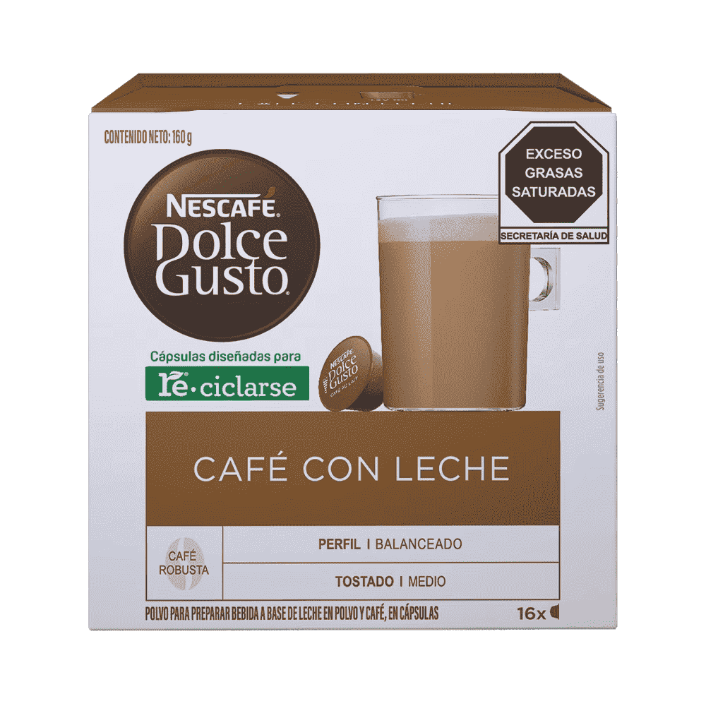 Café con Leche 16 Cápsulas NESCAFÉ® Dolce Gusto®