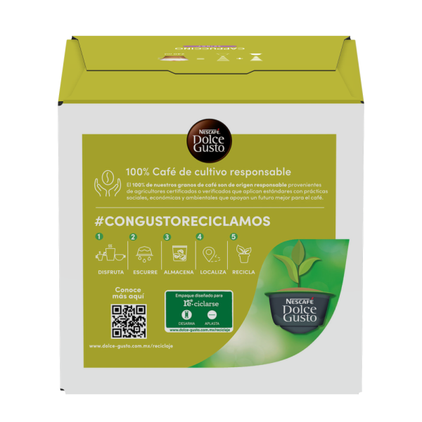 Caja de Cappuccino Skinny 16 cápsulas Nescafé® Dolce Gusto®  de 16 cápsulas | Vista trasera thumbnail