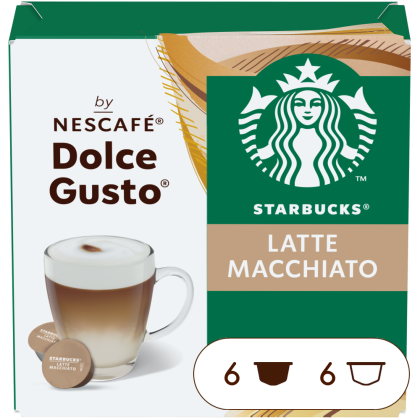 Caja de Café Starbucks® Latte Macchiato con 12 Cápsulas Nescafé® Dolce Gusto®  de 12 cápsulas 