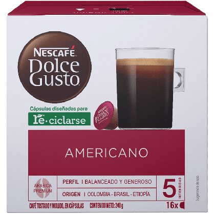 Caja de 16 c&aacute;psulas de Americano de Nescaf&eacute; Dolce Gusto
