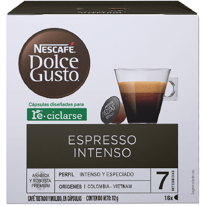 Caja de 16 cápsulas de Espresso Intenso de Nescafé Dolce Gusto