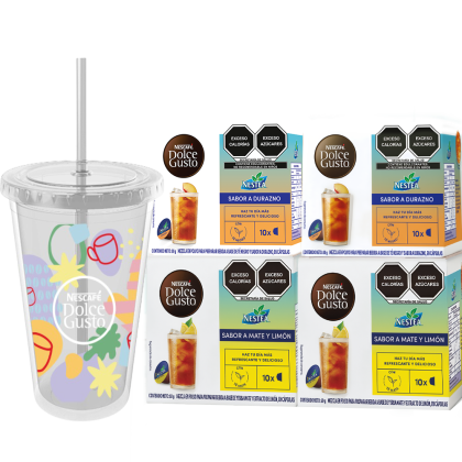 Combo Nestea&reg; - 4 cajas + vaso de regalo utilizando el cup&oacute;n NESTEAVASO1