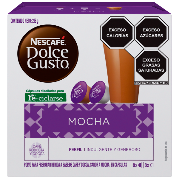 Caja de 16 cápsulas de Mocha Dolce Gusto