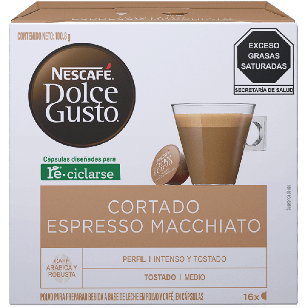 Cortado Espresso Macchiato de 16 Cápsulas