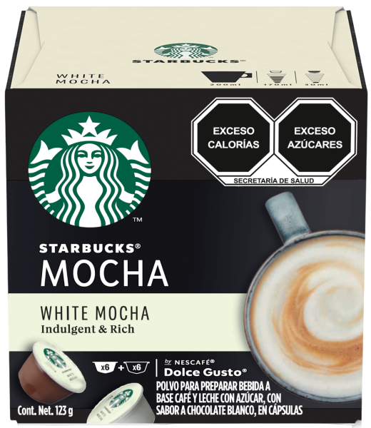 Starbucks White Cup Variety Pack De Nescafe Dolce Gusto Cápsulas De Café 6  X Caja De 12 Unidades