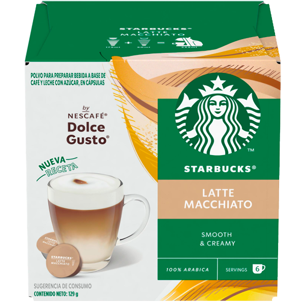 Starbucks White Cup Variety Pack De Nescafe Dolce Gusto Cápsulas De Café 6  X Caja De 12 Unidades