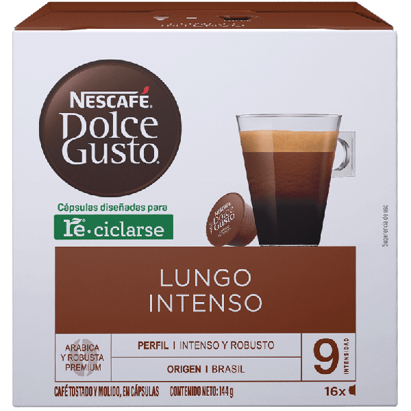 Café Lungo Intenso con 16 Cápsulas