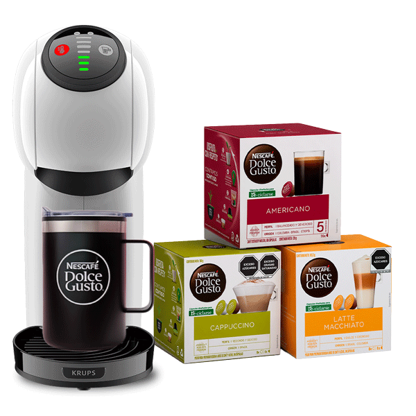 Genio S Blanca + 48 cápsulas + Taza termo de regalo