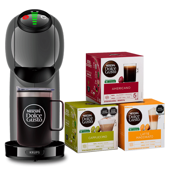 Genio S Carbon + 48 cápsulas + Taza termo de regalo