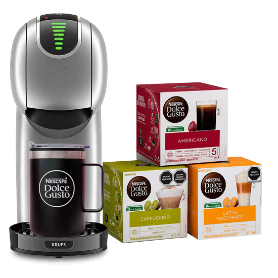 Genio S Touch Titanium + 48 cápsulas + Taza termo de regalo