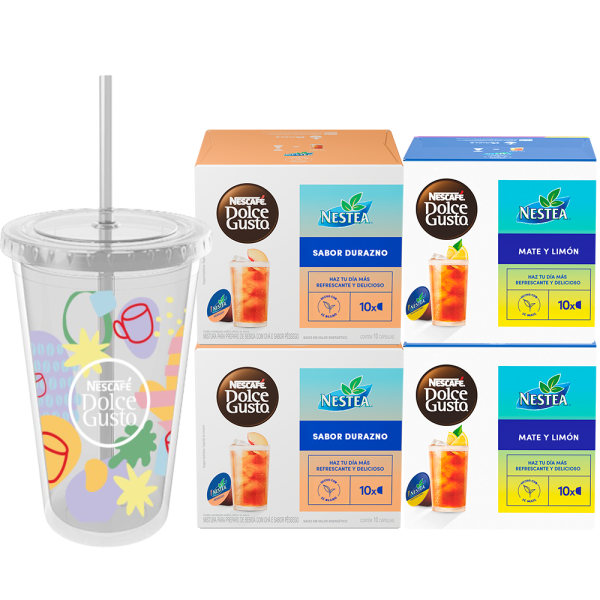 Combo Nestea® - 4 cajas + vaso de regalo utilizando el cupón NESTEAVASO1