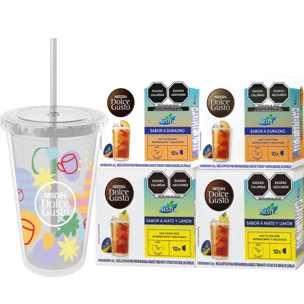 Combo Nestea® - 4 cajas + vaso de regalo utilizando el cupón NESTEAVASO1