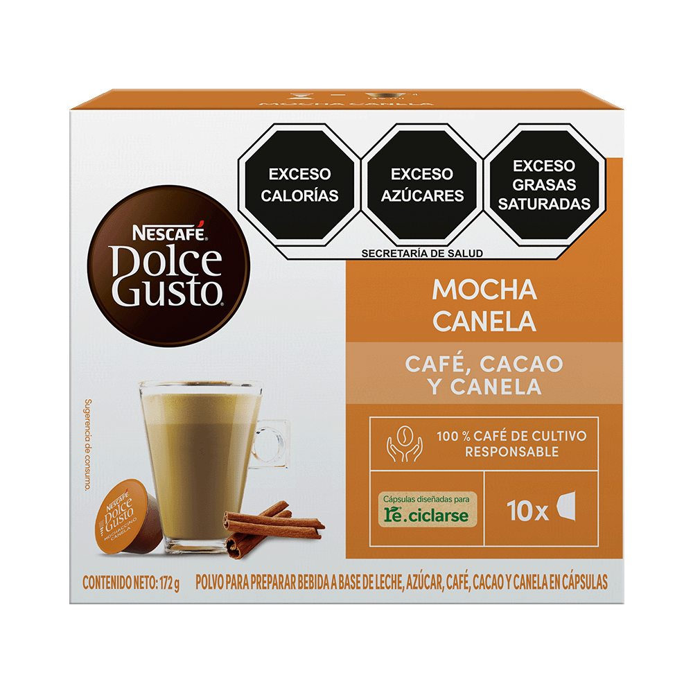 Moccachino canela con 10 cápsulas de Nescafé Dolce Gusto