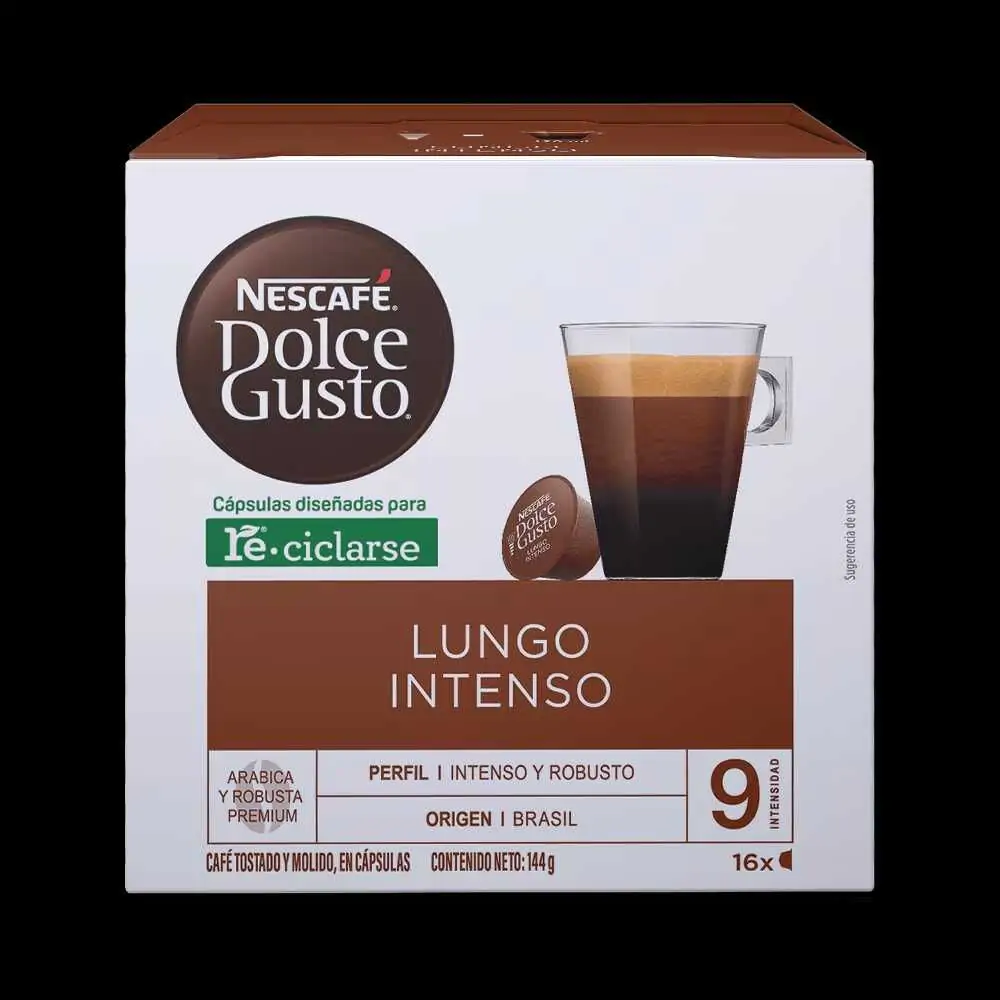 Café Lungo con 16 Cápsulas