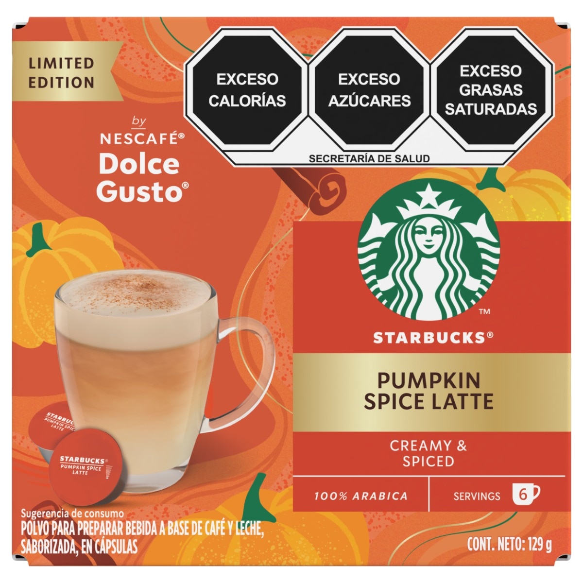 STARBUCKS® Pumpkin spice latte 12 Cápsulas