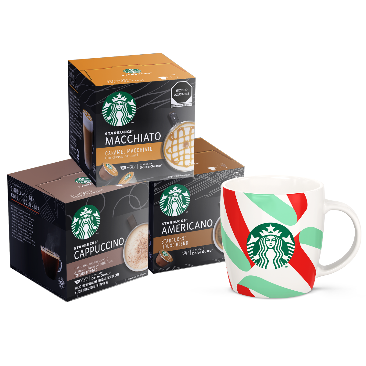 STARBUCKS® 3 PACK + TAZA NAVIDEÑA
