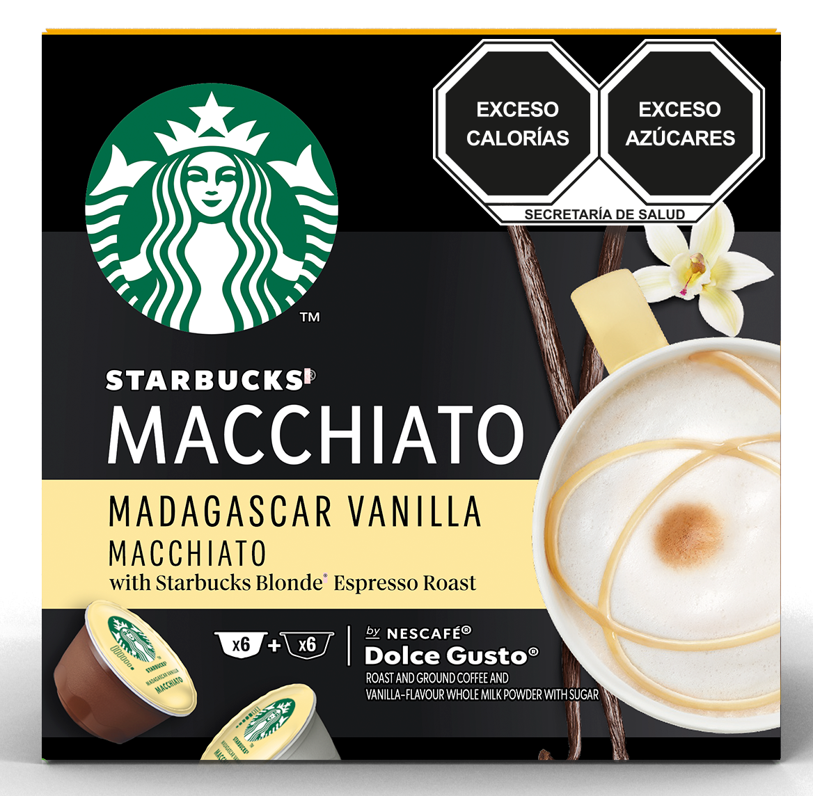 STARBUCKS® Madagascar Vanilla de 12 Cápsulas