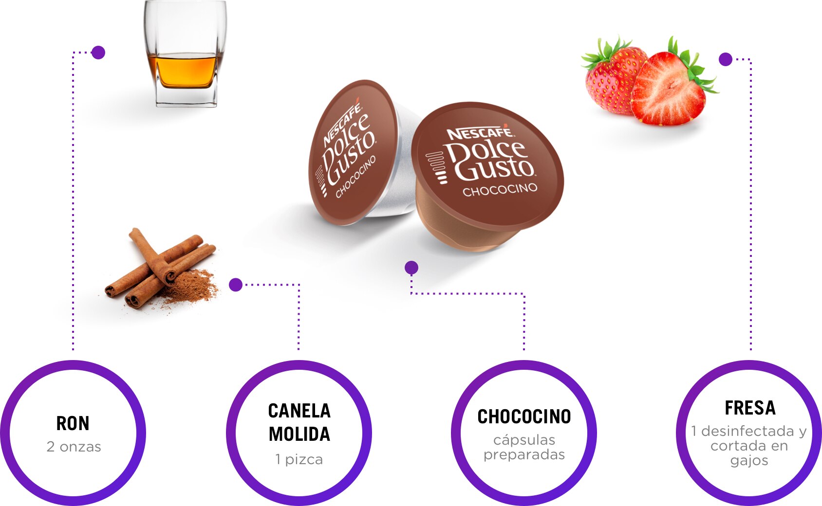 Ingredientes chococino ron