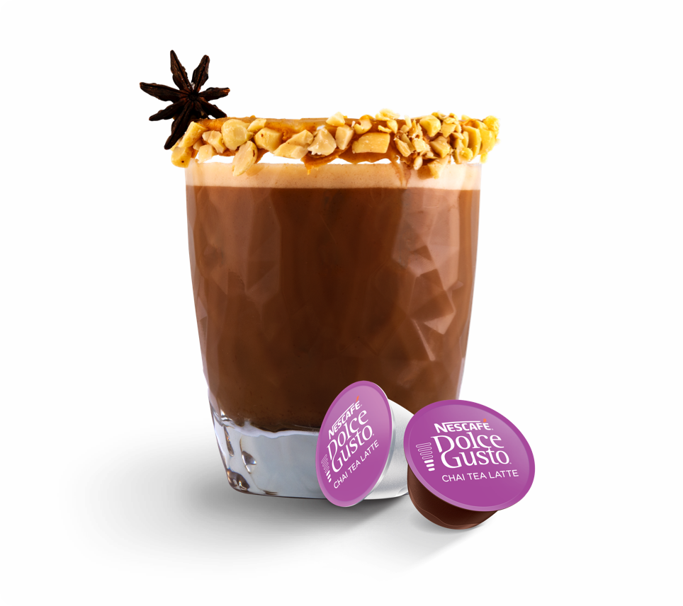 Bebida latte cacahuate